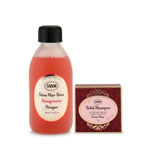 Shower Oil Combo Hair Vinegar ＋ Solid Shampoo Green Rose